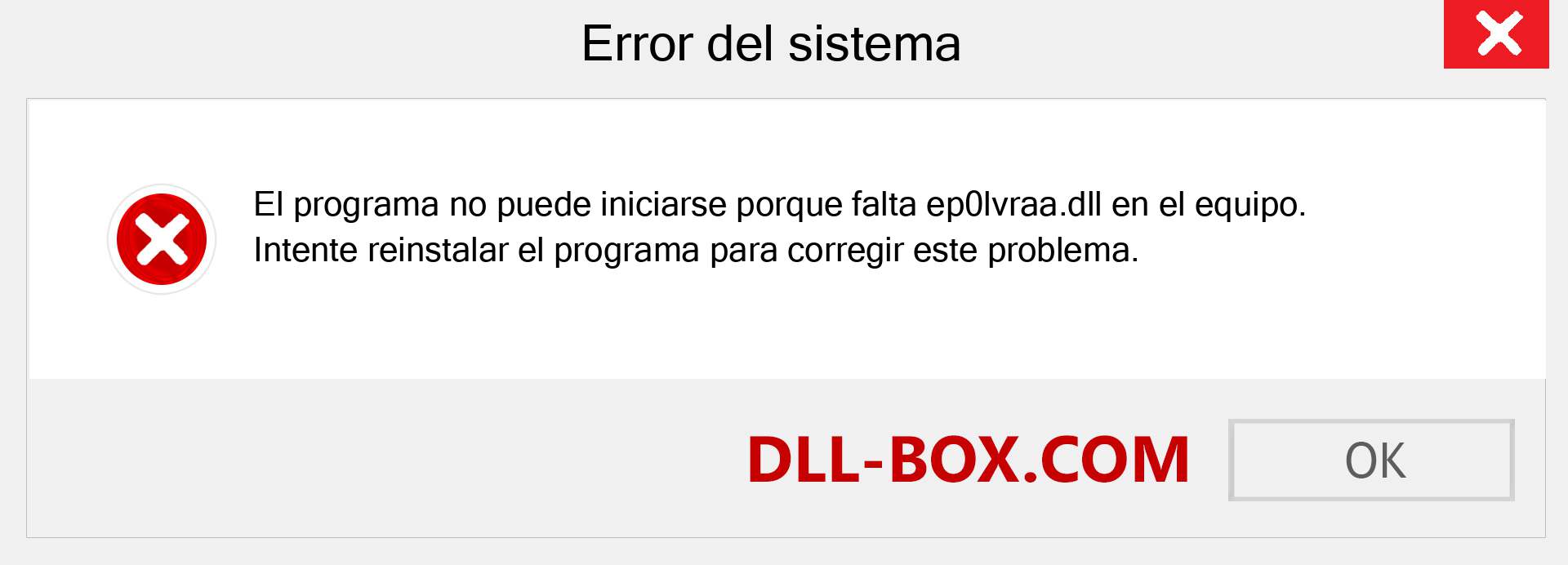 ¿Falta el archivo ep0lvraa.dll ?. Descargar para Windows 7, 8, 10 - Corregir ep0lvraa dll Missing Error en Windows, fotos, imágenes