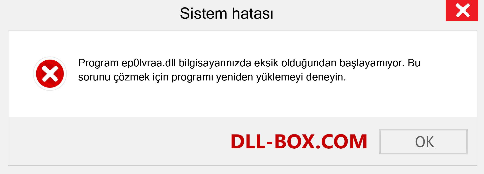 ep0lvraa.dll dosyası eksik mi? Windows 7, 8, 10 için İndirin - Windows'ta ep0lvraa dll Eksik Hatasını Düzeltin, fotoğraflar, resimler